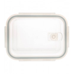 Pote 1L Retangular Hermético Borossilicato Transparente